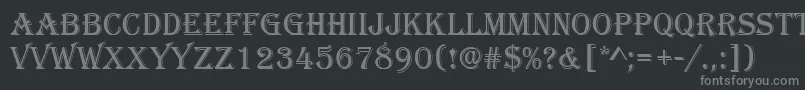 Algerian Font – Gray Fonts on Black Background