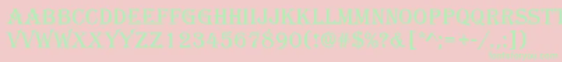Algerian Font – Green Fonts on Pink Background