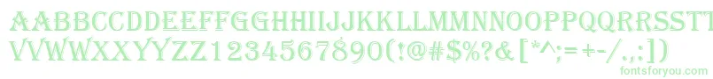 Algerian Font – Green Fonts on White Background