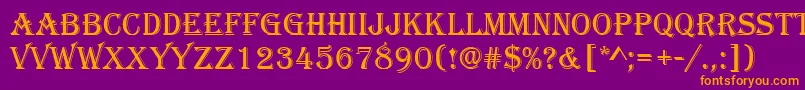 Algerian Font – Orange Fonts on Purple Background