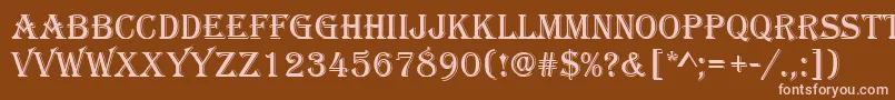 Algerian Font – Pink Fonts on Brown Background