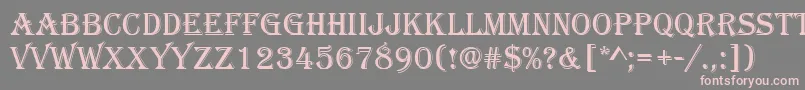 Algerian Font – Pink Fonts on Gray Background