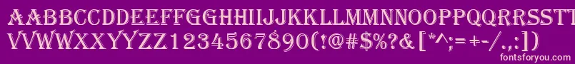 Algerian Font – Pink Fonts on Purple Background