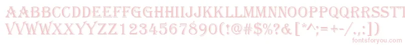 Algerian-Schriftart – Rosa Schriften auf weißem Hintergrund