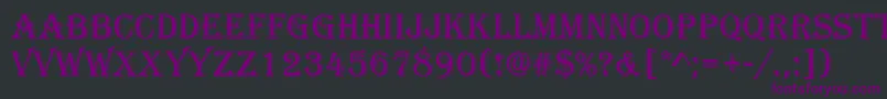 Algerian Font – Purple Fonts on Black Background