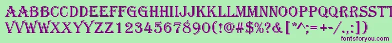 Algerian Font – Purple Fonts on Green Background