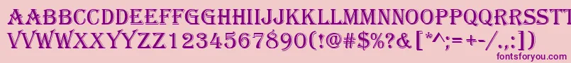 Algerian Font – Purple Fonts on Pink Background