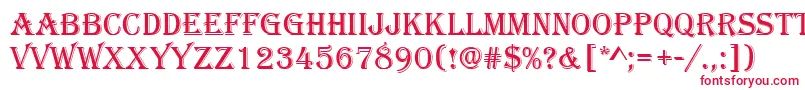 Algerian Font – Red Fonts on White Background