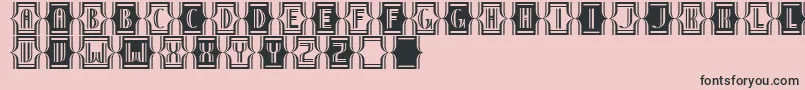 Police NineteenTenViennaExtras – polices noires sur fond rose