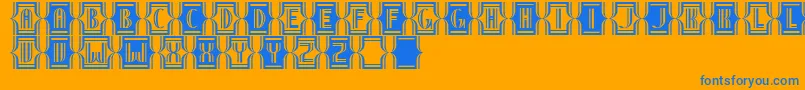 Police NineteenTenViennaExtras – polices bleues sur fond orange