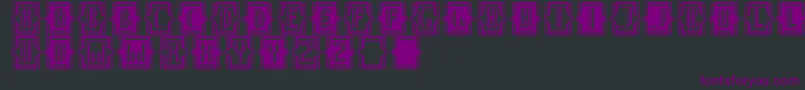 Шрифт NineteenTenViennaExtras – фиолетовые шрифты на чёрном фоне
