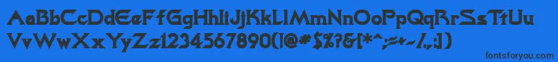 TrekkiesskBold Font – Black Fonts on Blue Background