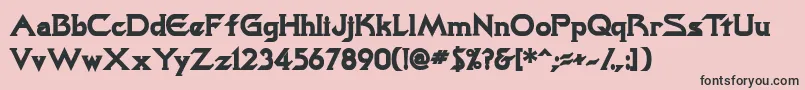 TrekkiesskBold Font – Black Fonts on Pink Background