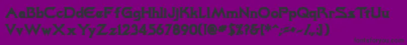 TrekkiesskBold-Schriftart – Schwarze Schriften auf violettem Hintergrund