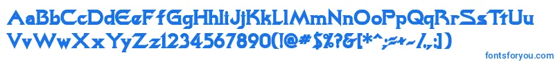 TrekkiesskBold Font – Blue Fonts on White Background