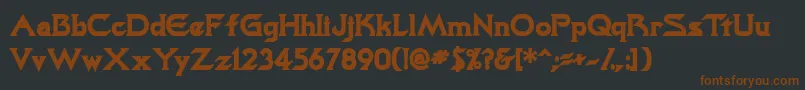 TrekkiesskBold Font – Brown Fonts on Black Background