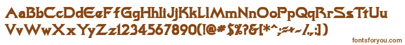 TrekkiesskBold Font – Brown Fonts on White Background