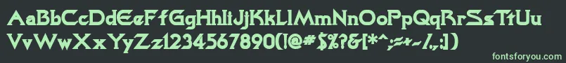 TrekkiesskBold Font – Green Fonts on Black Background