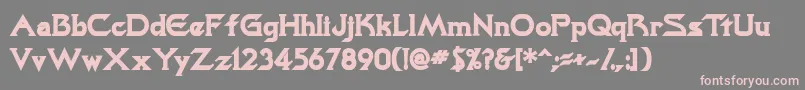 TrekkiesskBold Font – Pink Fonts on Gray Background