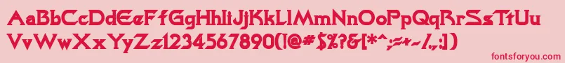 TrekkiesskBold Font – Red Fonts on Pink Background
