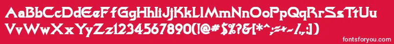 TrekkiesskBold Font – White Fonts on Red Background