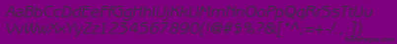 Czcionka BenguiatgothicstdBookobl – czarne czcionki na fioletowym tle