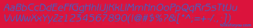 BenguiatgothicstdBookobl Font – Blue Fonts on Red Background