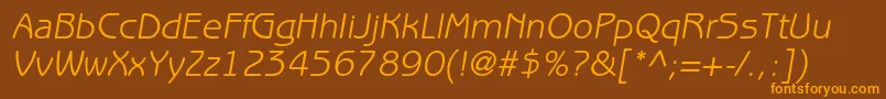 BenguiatgothicstdBookobl Font – Orange Fonts on Brown Background