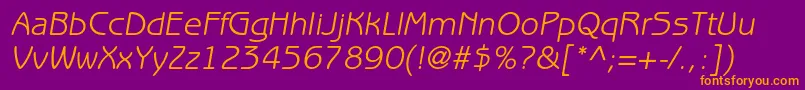 BenguiatgothicstdBookobl Font – Orange Fonts on Purple Background