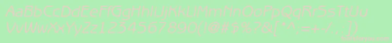 BenguiatgothicstdBookobl Font – Pink Fonts on Green Background