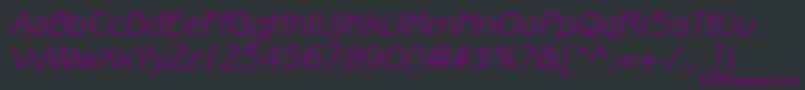 BenguiatgothicstdBookobl Font – Purple Fonts on Black Background