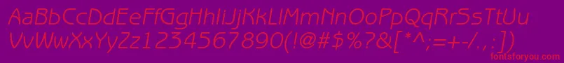 BenguiatgothicstdBookobl Font – Red Fonts on Purple Background