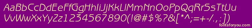 BenguiatgothicstdBookobl Font – Yellow Fonts on Purple Background