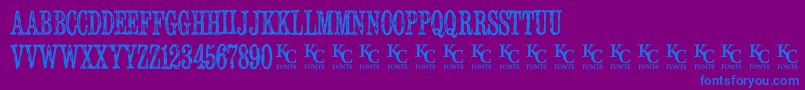 Шрифт Serialpublicationdemo – синие шрифты на фиолетовом фоне