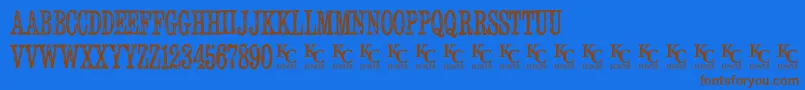 Serialpublicationdemo Font – Brown Fonts on Blue Background
