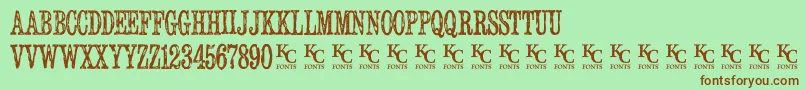 Serialpublicationdemo Font – Brown Fonts on Green Background