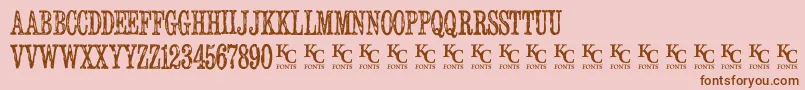 フォントSerialpublicationdemo – ピンクの背景に茶色のフォント