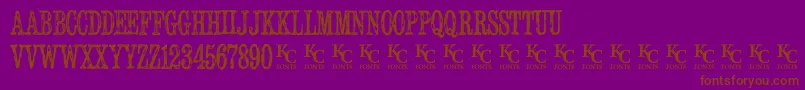 Serialpublicationdemo Font – Brown Fonts on Purple Background
