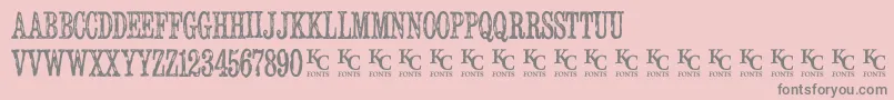 Serialpublicationdemo Font – Gray Fonts on Pink Background