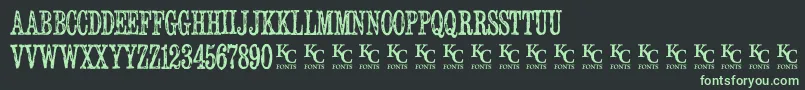 Serialpublicationdemo Font – Green Fonts on Black Background