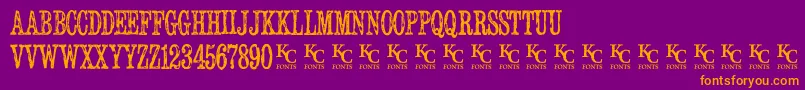 Serialpublicationdemo Font – Orange Fonts on Purple Background