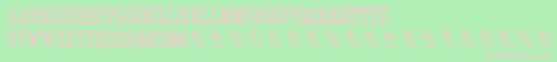 Шрифт Serialpublicationdemo – розовые шрифты на зелёном фоне