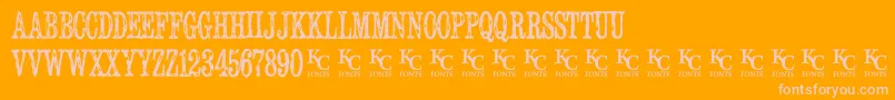 Serialpublicationdemo Font – Pink Fonts on Orange Background