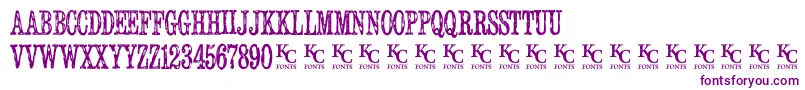 Serialpublicationdemo-fontti – violetit fontit valkoisella taustalla