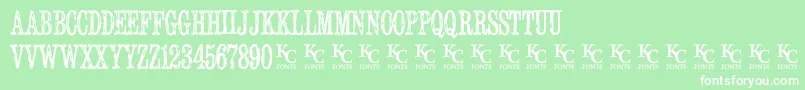 Serialpublicationdemo Font – White Fonts on Green Background
