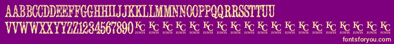 Serialpublicationdemo Font – Yellow Fonts on Purple Background
