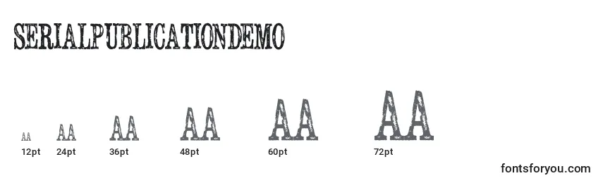 Размеры шрифта Serialpublicationdemo