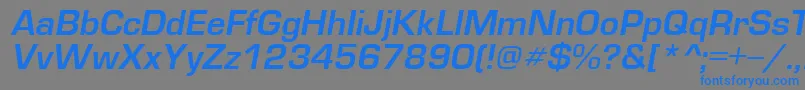 More about EuropedemiItalic Font EuropedemiItalic Font – Blue Fonts on Gray Background