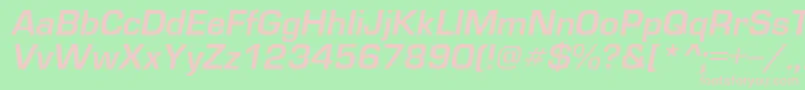 EuropedemiItalic Font – Pink Fonts on Green Background