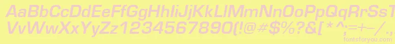Подробнее о шрифте EuropedemiItalic Шрифт EuropedemiItalic – розовые шрифты на жёлтом фоне